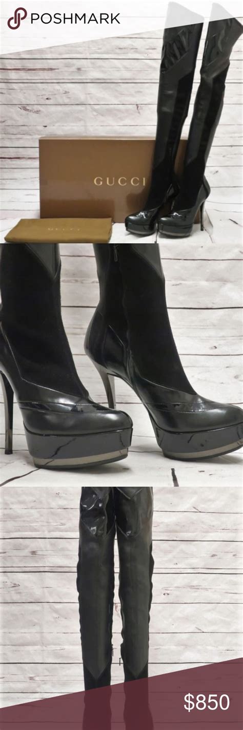 gucci division boots|gucci high heel boots.